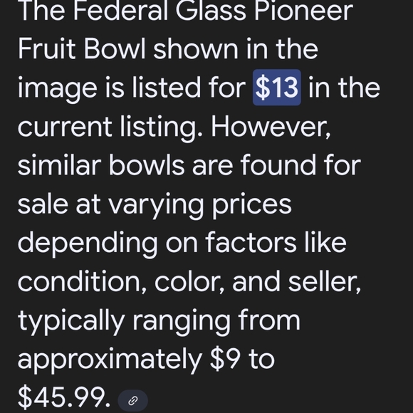 Federal Pioneer Fruit bowl cut fruit beveled edge in great shape - Picture 10 of 10